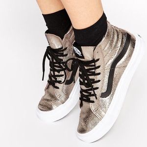 Vans Sk8 Hi Slim Metallic Sneaker Size 7